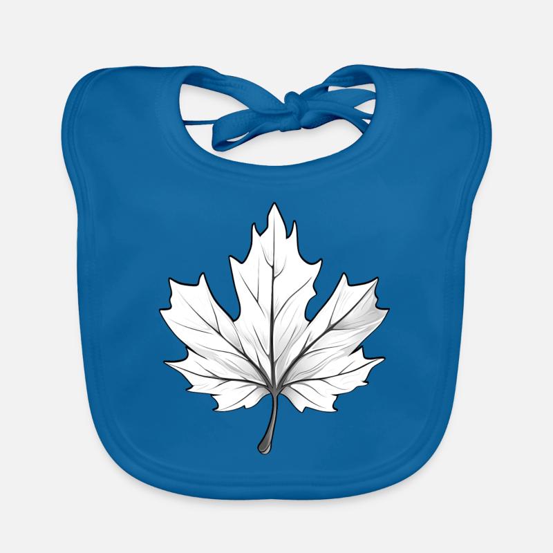 Maple Leaf Black & White Organic Baby Bibs