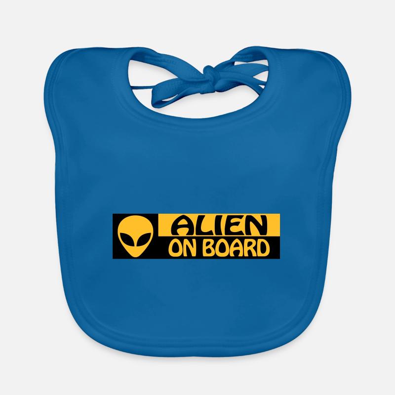 ALIEN ON BOARD Organic Baby Bibs