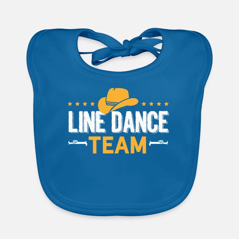 Line Dance Shirt Line Dance Team Gift Tee - Bavoir bio Bébé - bleu paon