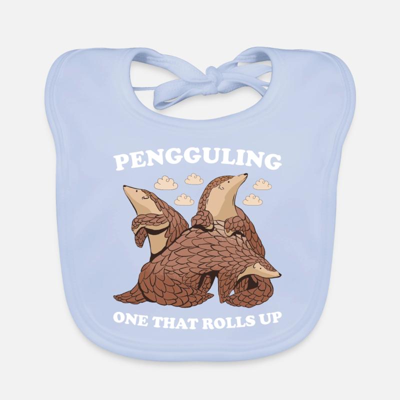 Pengguling One That Rolls Up Pangolin Organic Baby Bibs