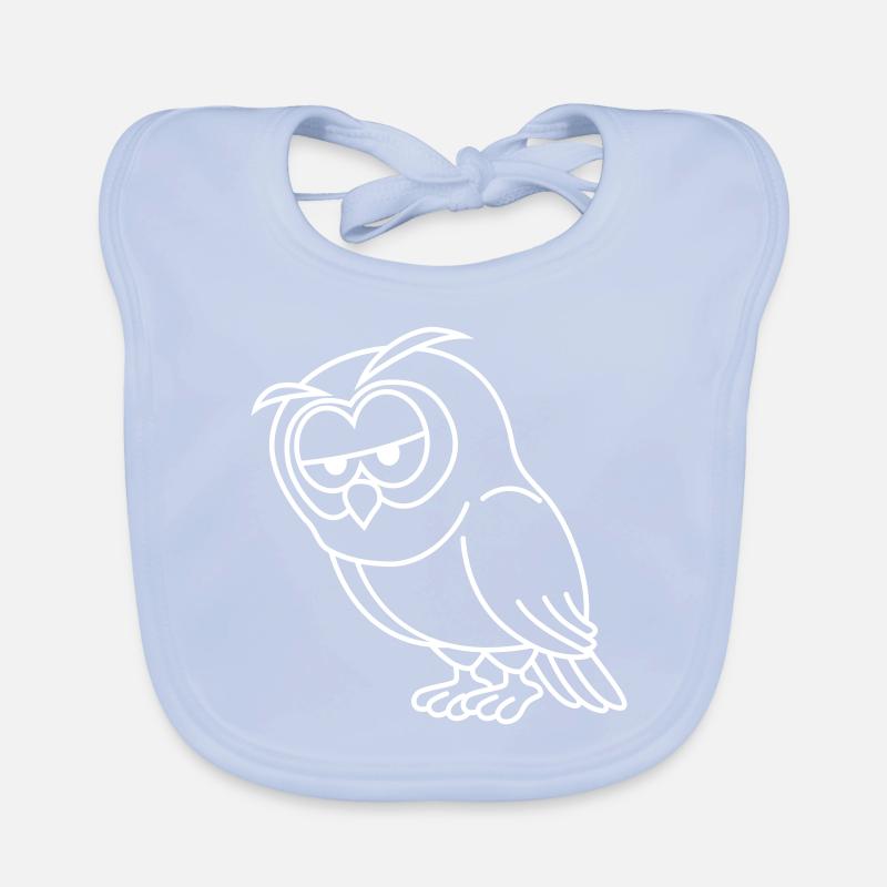 Eule Comic Baby Bio-Lätzchen