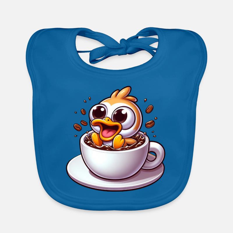 Vogelküken Kaffeetrinker Koffeinschock Baby Bio-Lätzchen