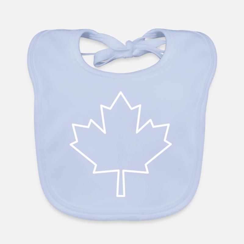 Maple leaf outline Organic Baby Bibs