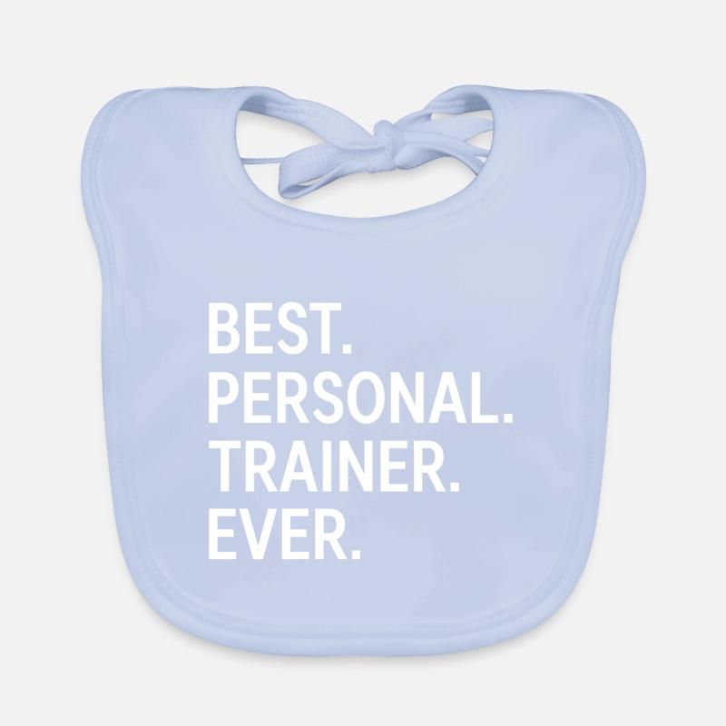 Best Personal Trainer ever Coach Geschenk Baby Bio-Lätzchen
