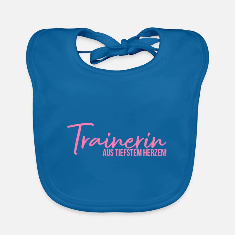 Trainerin aus tiefstem Herzen Trainer Geschenk Baby Bio-Lätzchen