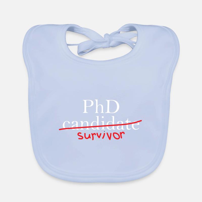 Phd survivor graduation gift Organic Baby Bibs