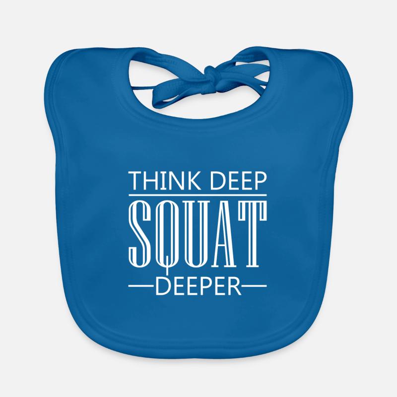 Pensez à Deep Squat Deeper Squat Fitness Gift Bavoir bio Bébé