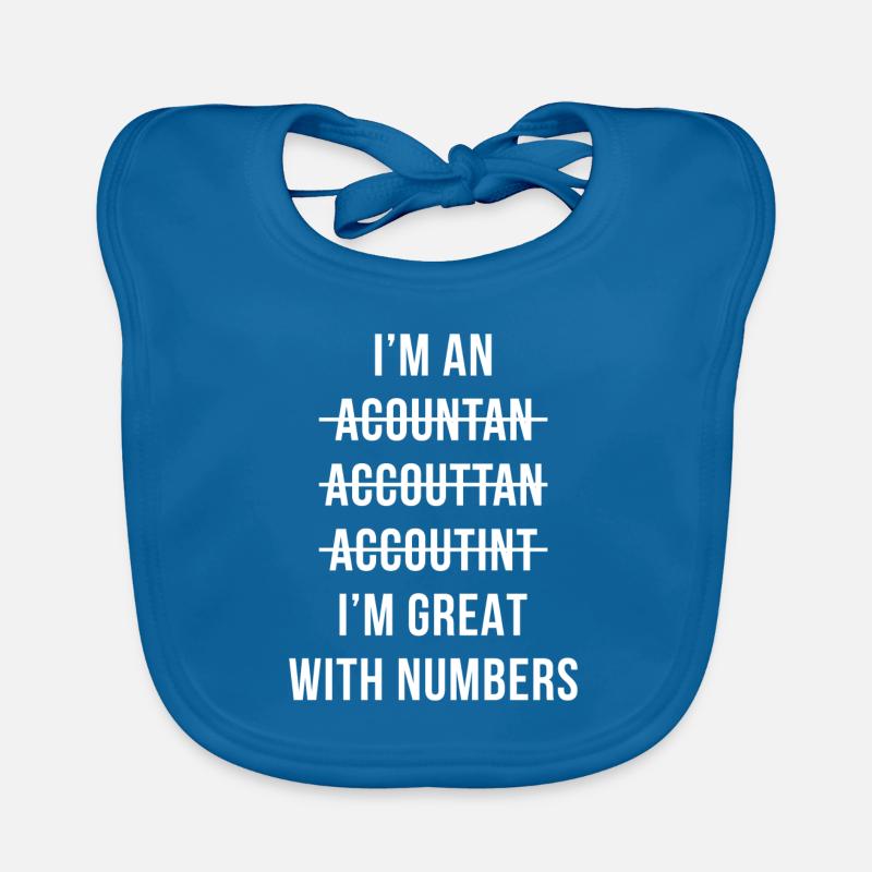 I`m great with Numbers Buchhalter Geschenk Baby Bio-Lätzchen