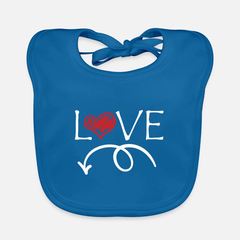 Amour Saint Valentin cadeau Saint Valentin Bavoir bio Bébé
