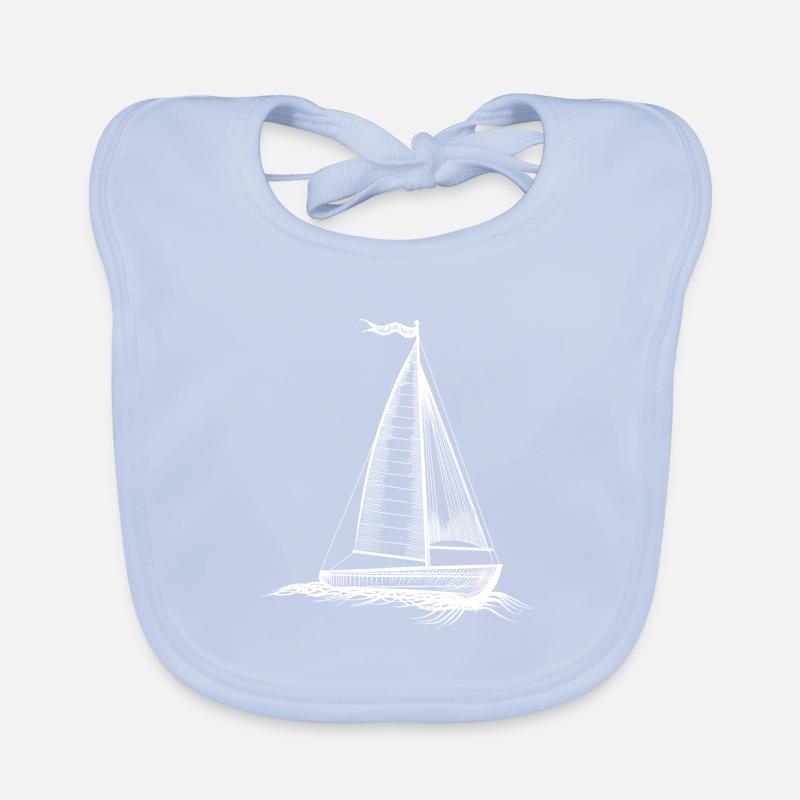 Sailboat boat sailing sailor gift Organic Baby Bibs