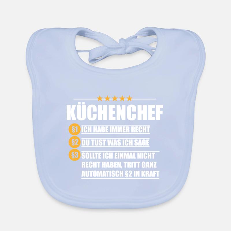 Küchenchef Kochen Spruch Lustig Geschenk Baby Bio-Lätzchen