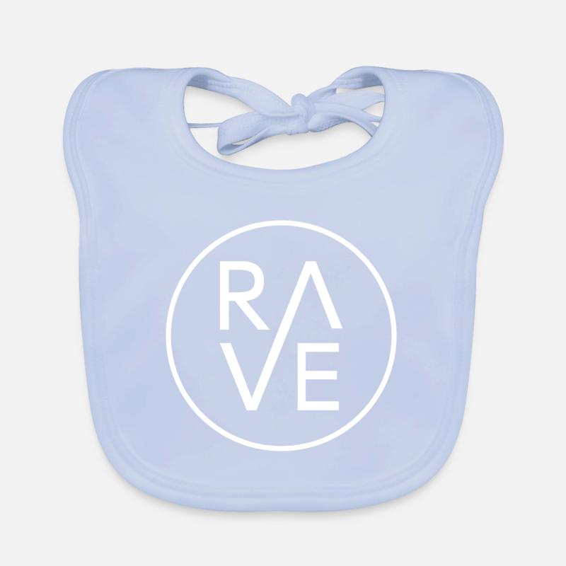Techno Raving Rave Gift Music Organic Baby Bibs