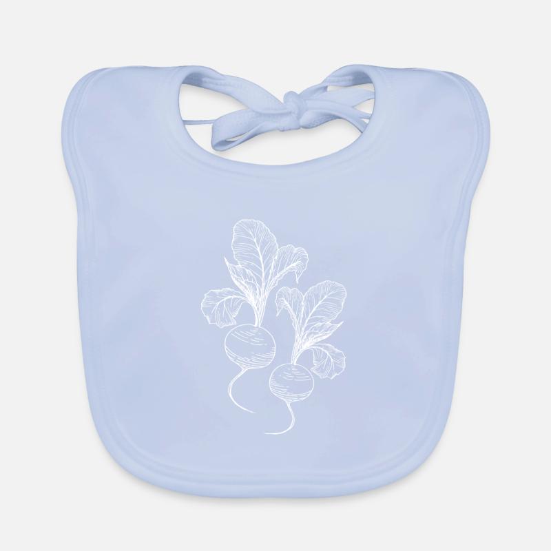 Radish Vegetable Vegan Gardener Gift Organic Baby Bibs