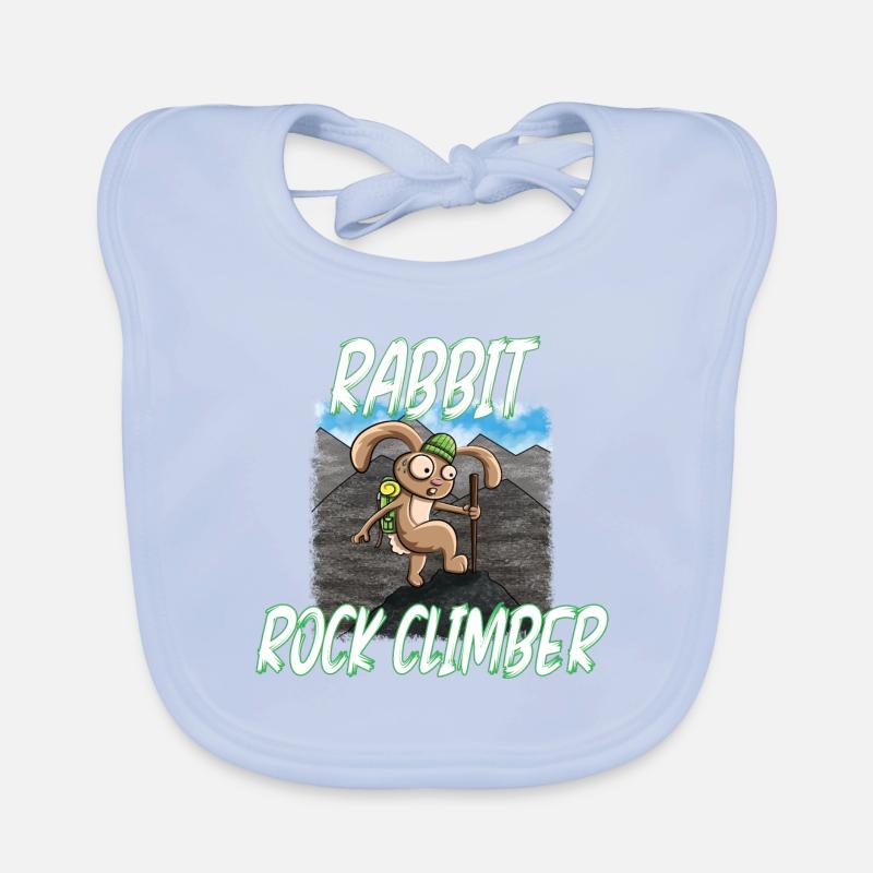 RABBIT ROCK CLIMBER Organic Baby Bibs