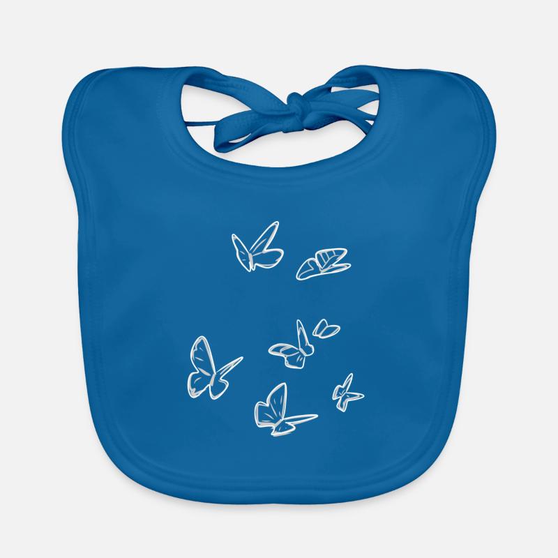 butterflies butterfly pattern symbol Organic Baby Bibs