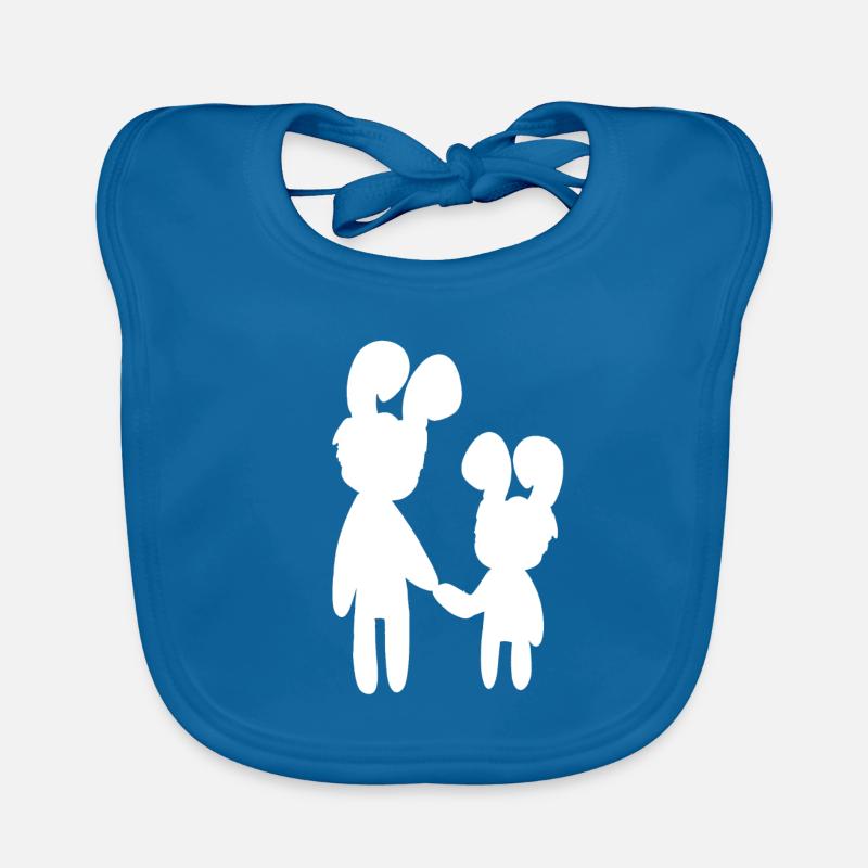 help each other rabbit rabbit animals Organic Baby Bibs