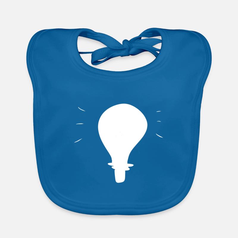 light bulb light symbol glow Organic Baby Bibs