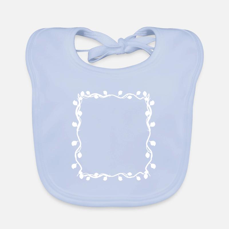 Leaves Square Branches Lines Square Organic Baby Bibs