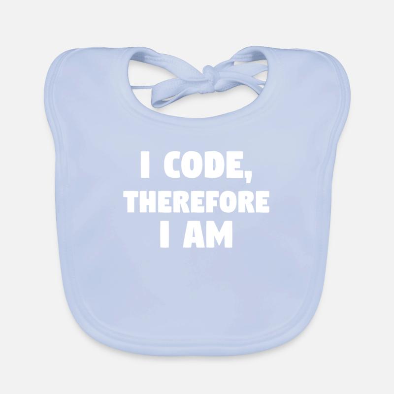 I Code, Therefore I Am! #ProgrammingLife Baby Bio-Lätzchen