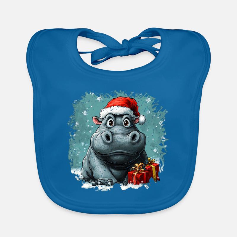 Noël des hippopotames Bavoir bio Bébé
