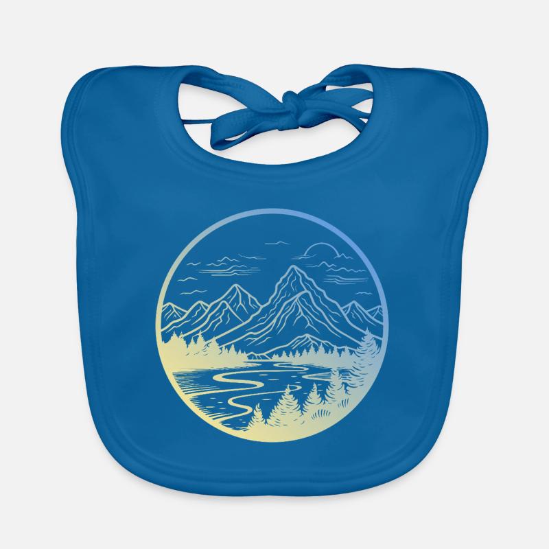 Berge Landschaft Baby Bio-Lätzchen