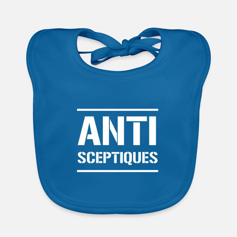 ANTI SCEPTIQUES ! - Bavoir bio Bébé - bleu paon