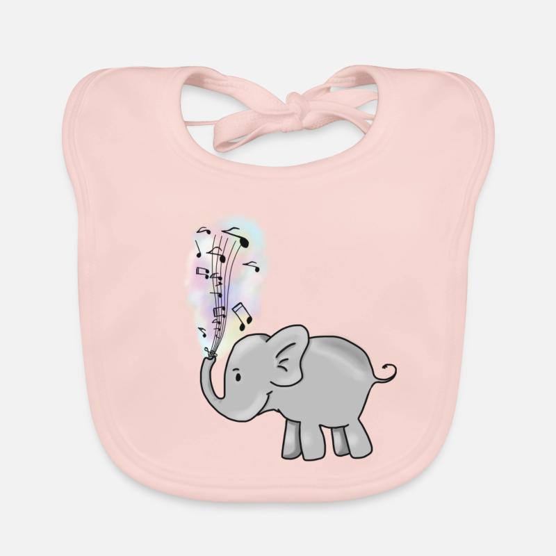 Elefant - Baby Bio-Lätzchen - Rose