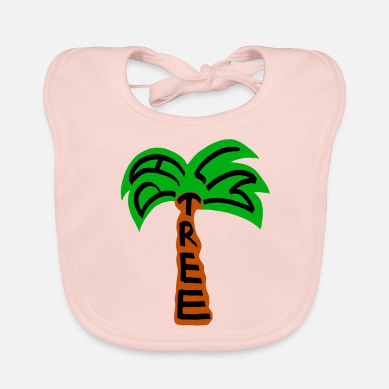 palm tree Palmbaum Baby Bio-Lätzchen