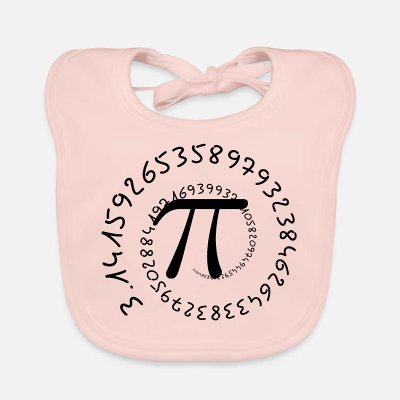 Pi - mathématiques - Bavoir bio Bébé - rose