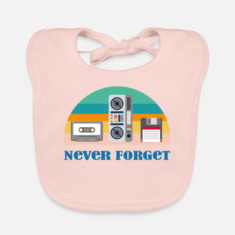 Never Forget - Retro Technik aus den 80er Baby Bio-Lätzchen