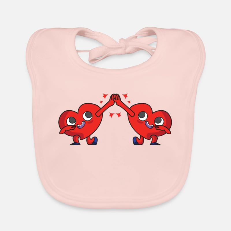 herzen comic Baby Bio-Lätzchen