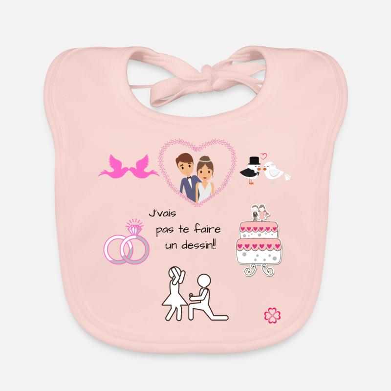 Heiratsantrag 2 Baby Bio-Lätzchen