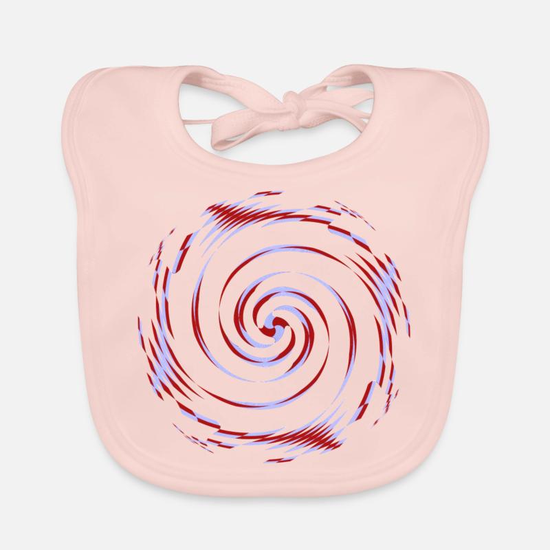 centrifugal pattern, Kreiselmuster Baby Bio-Lätzchen