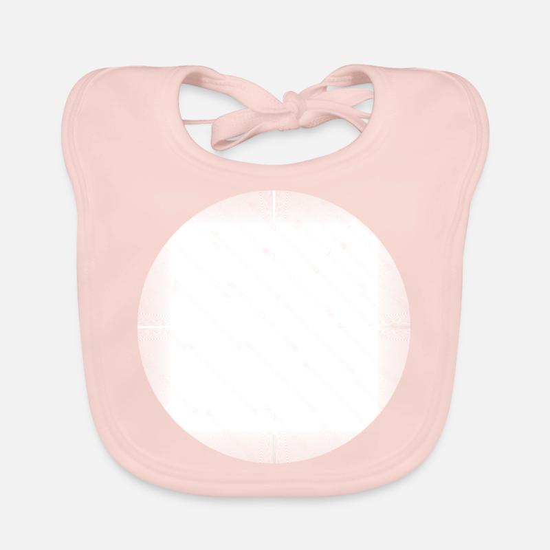 Blanc rond, blanc rond. Bavoir bio Bébé