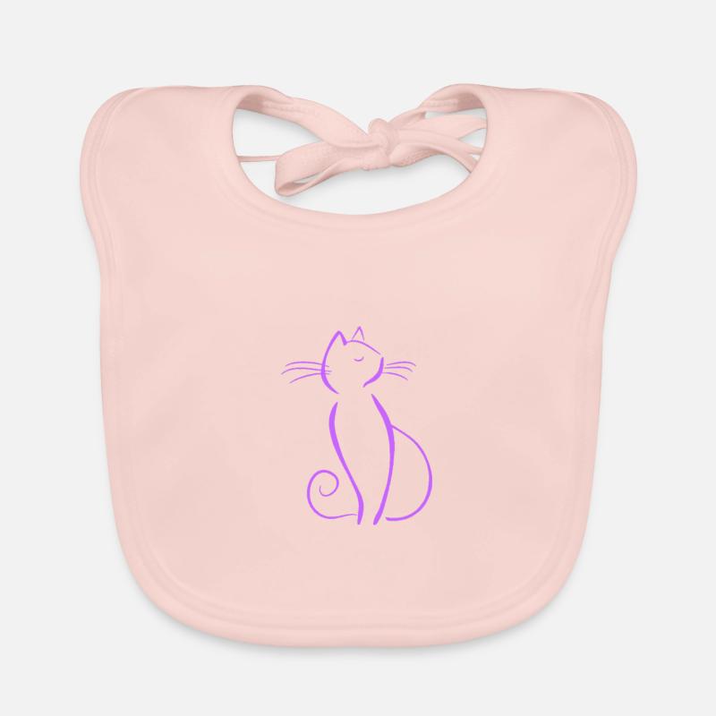 Silhouette de chat Bavoir bio Bébé