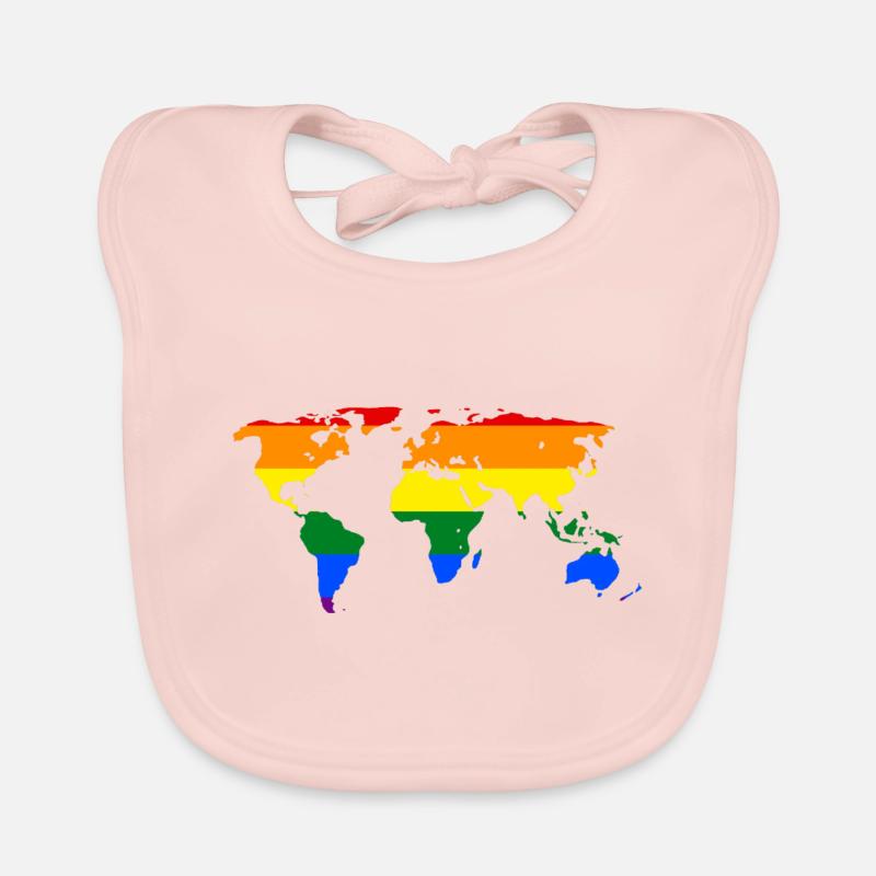 Weltkarte Baby Bio-Lätzchen