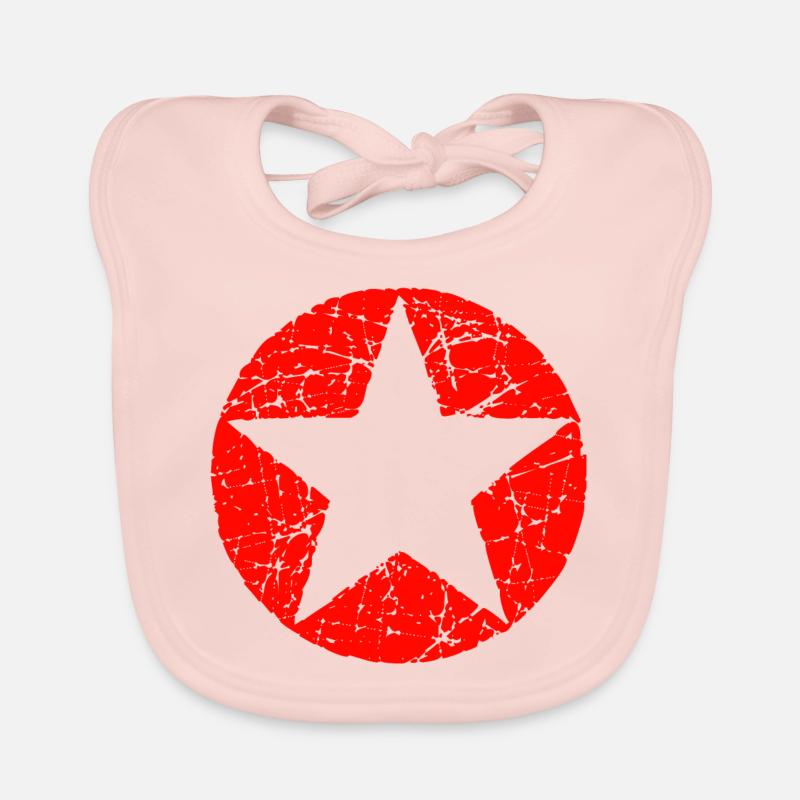 Circle star shape icon Organic Baby Bibs