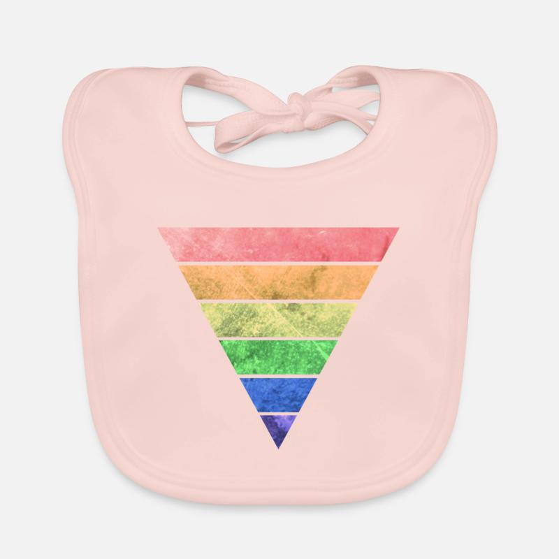 Triangle LGBT Triangle Gay Pride CSD Arc-en-ciel Bavoir bio Bébé