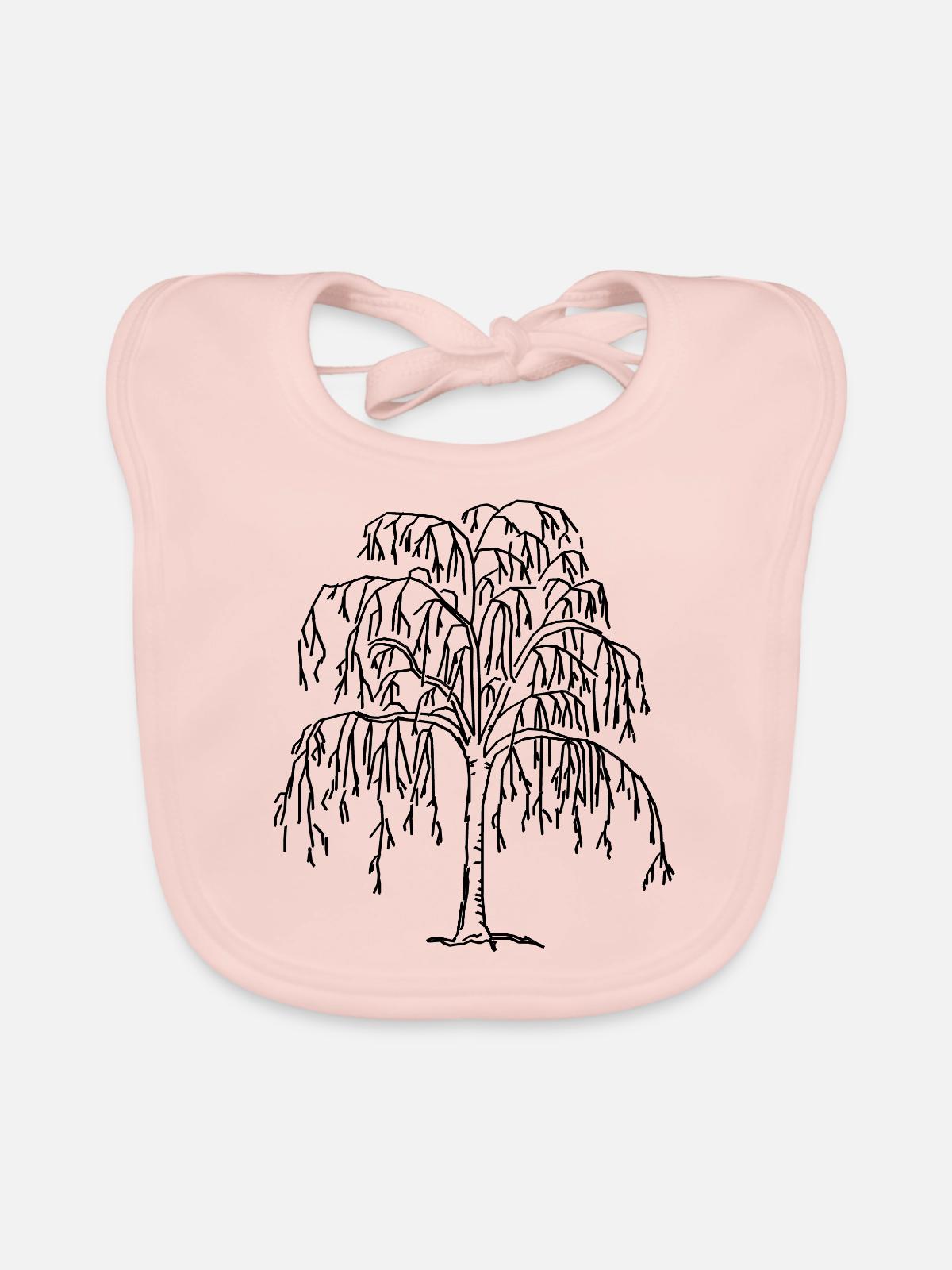Baum - Baby Bio-Lätzchen - Rose - Vorne