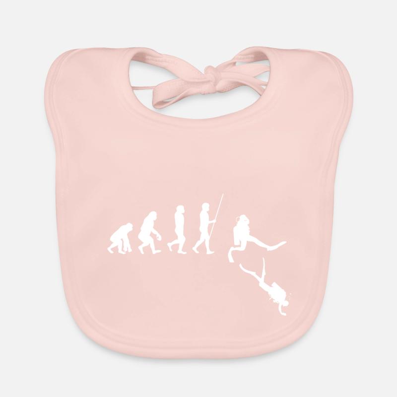 Diving Evolution Diver underwater gift Organic Baby Bibs