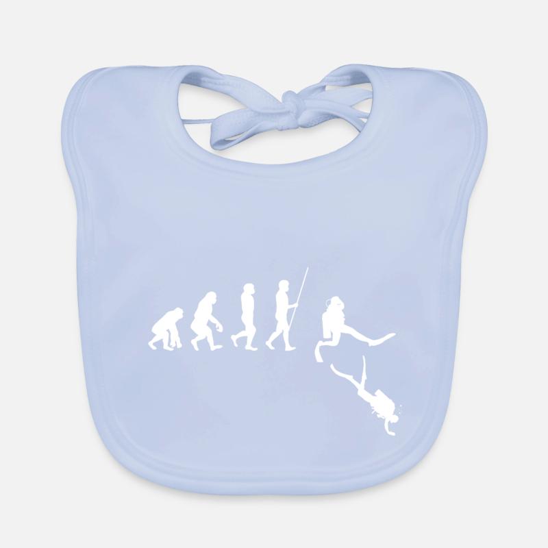 Diving Evolution Diver underwater gift Organic Baby Bibs