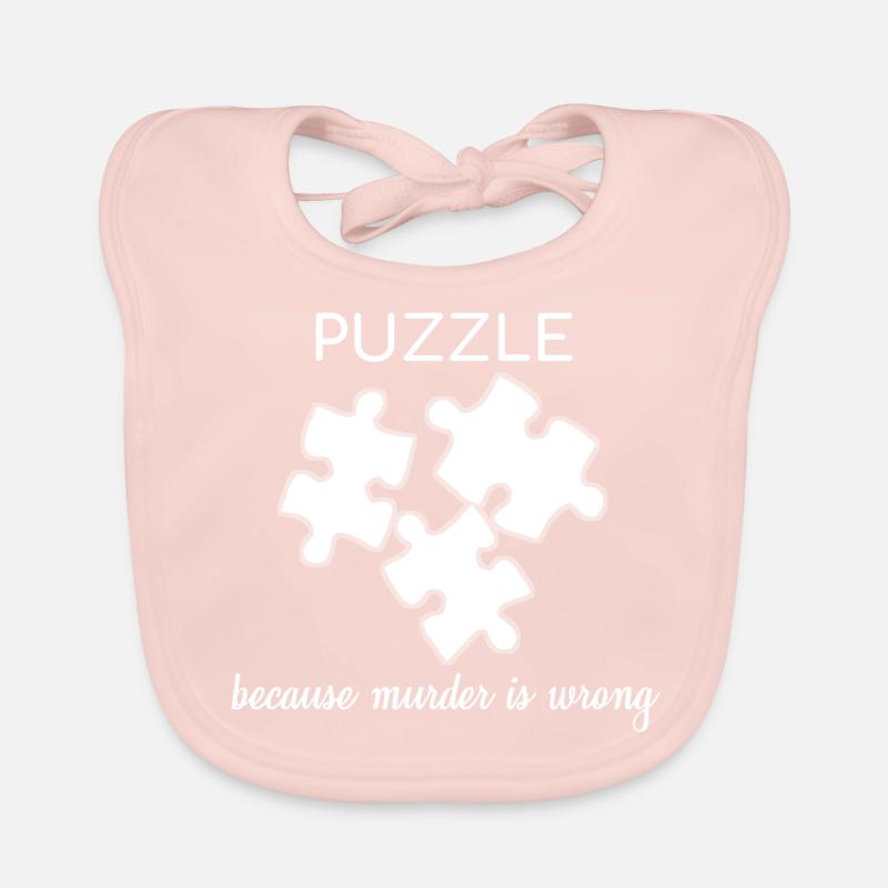 Puzzle parce que le meurtre est mauvais Cadeau drôle Bavoir bio Bébé