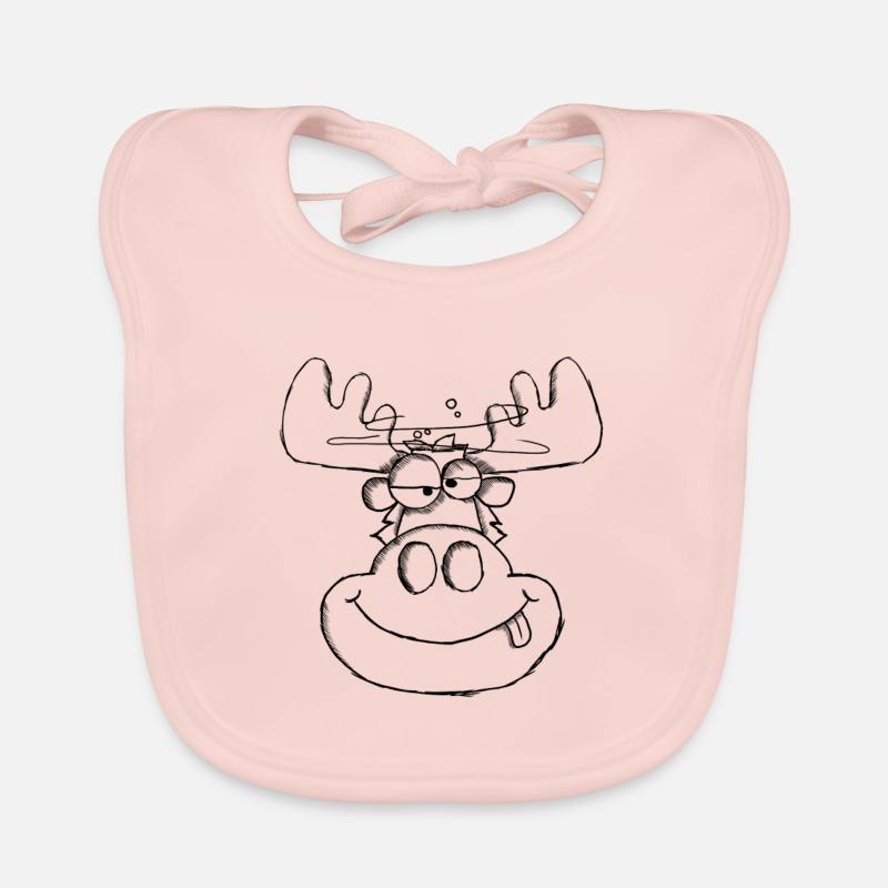 Orignal drôle comme un dessin - Bavoir bio Bébé - rose