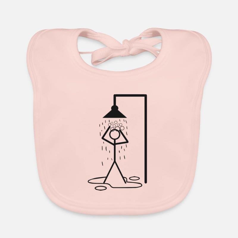 Dusche Strichmännchen Baby Bio-Lätzchen