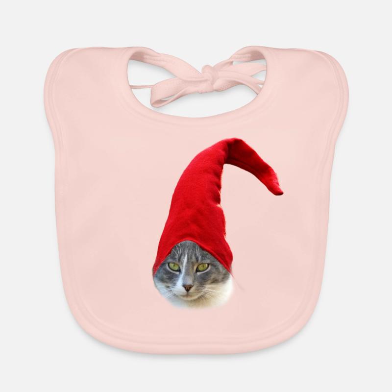 Chat, noël, chat de noël, chat de santa Bavoir bio Bébé