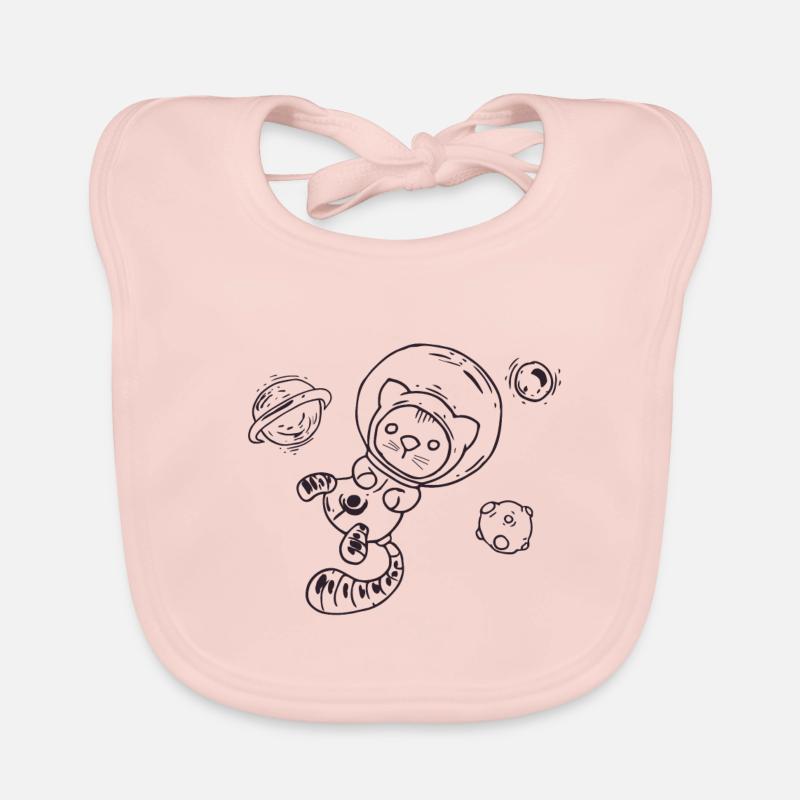 Chat dans l'espace Bavoir bio Bébé