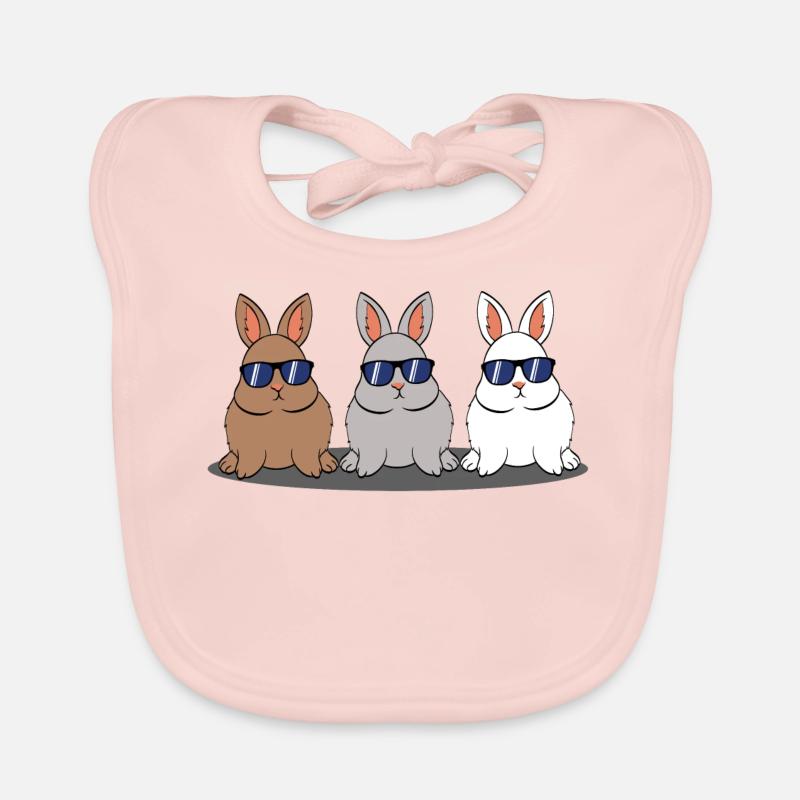 Cool Bunny Shirt For Rabbit Lovers "Bunny Organic Baby Bibs
