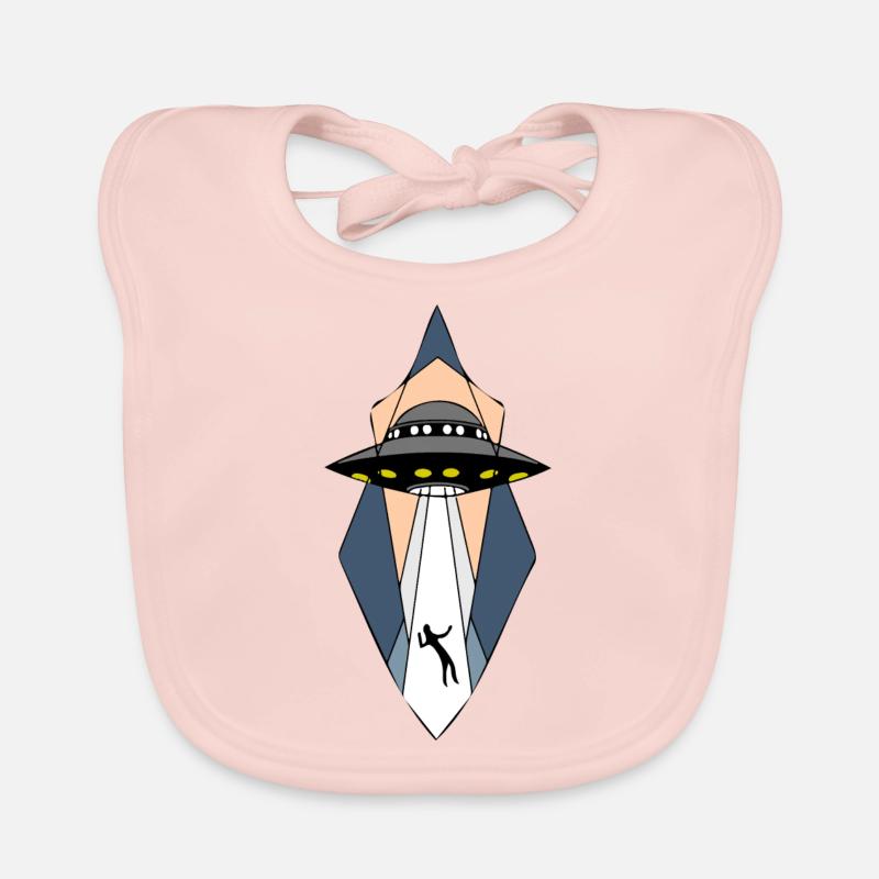 UFO Alien Spaceship - Extra-terrestre Cool - Bavoir bio Bébé - rose