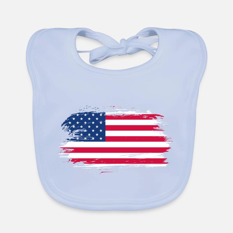 Etats-Unis Drapeau Idée de cadeau Bavoir bio Bébé