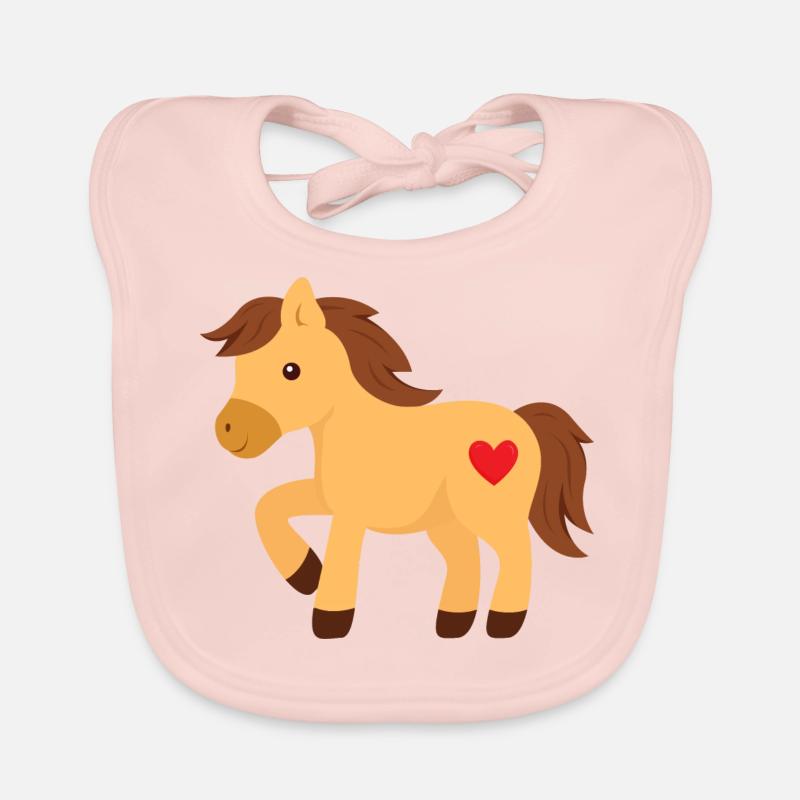 Pony Kinder Mädchen Baby Bio-Lätzchen